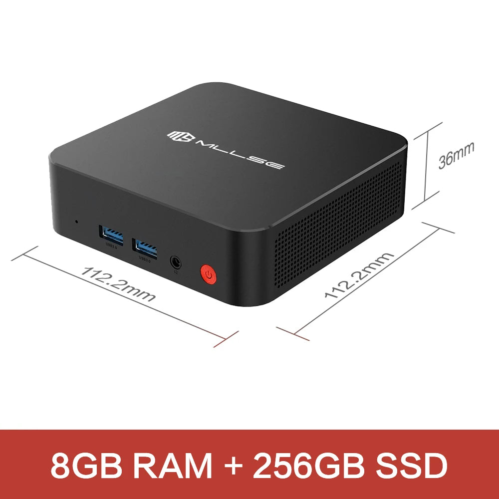 MLLSE M2 Pro Budget Mini PC - Intel J3710 Processor | 8GB RAM, 256GB SSD | Perfect Starter Desktop Computer