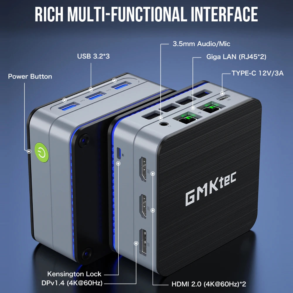 GMKtec G2 Gaming Mini PC - Intel N100 12th Gen | Windows 11 Pro | 12GB DDR5 RAM, 512GB SSD | WiFi 6 Desktop Computer