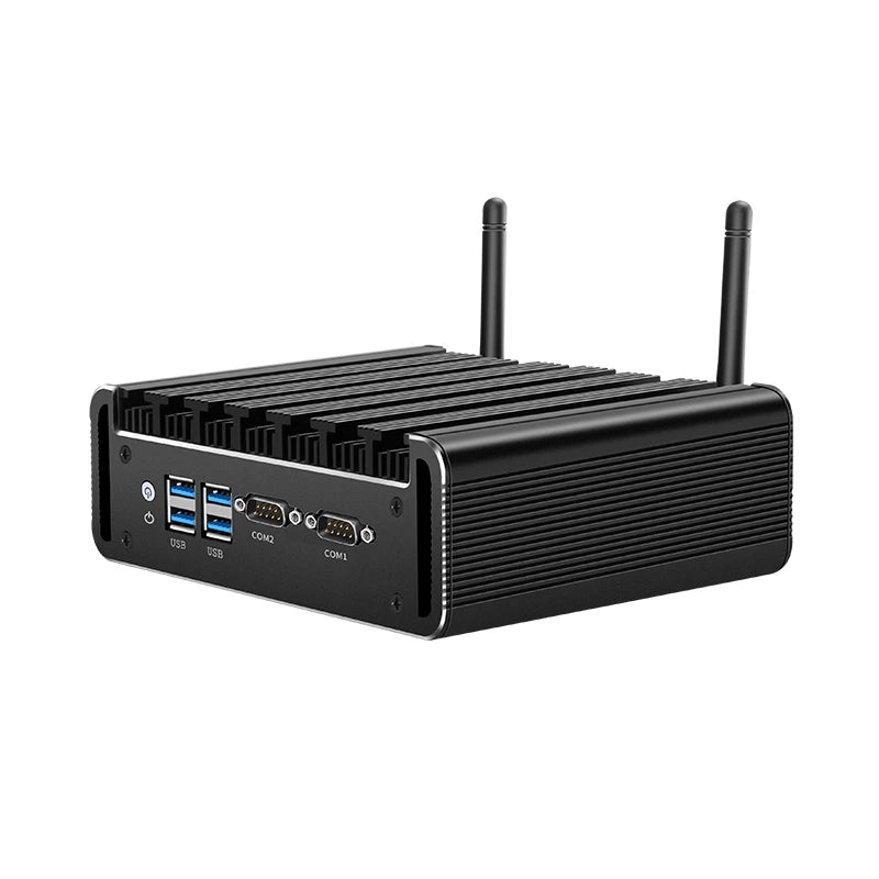 XCY Industrial Fanless Mini PC - Business Computer | Intel i3/i5/i7 | 24/7 Operation | Dual LAN Ports | 2x RS232