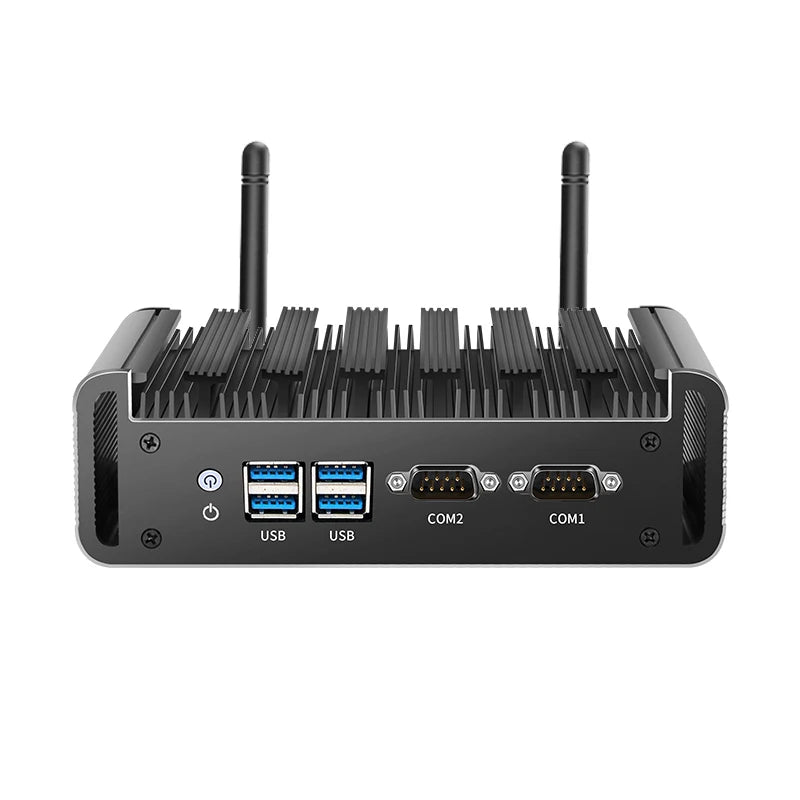 XCY Industrial Fanless Mini PC - Business Computer | Intel i3/i5/i7 | 24/7 Operation | Dual LAN Ports | 2x RS232