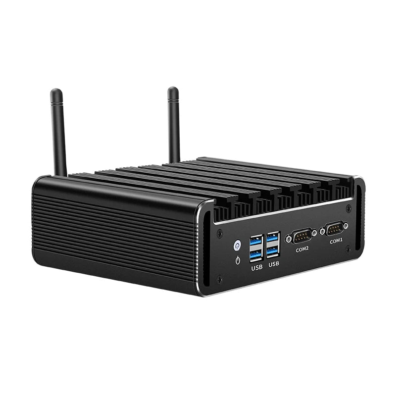 XCY Industrial Fanless Mini PC - Business Computer | Intel i3/i5/i7 | 24/7 Operation | Dual LAN Ports | 2x RS232