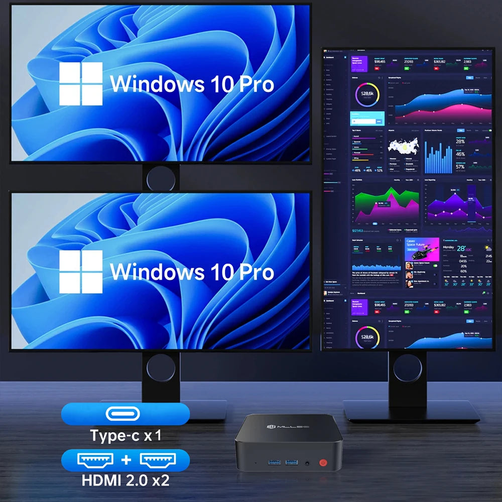 MLLSE M2 Pro Budget Mini PC - Intel J3710 Processor | 8GB RAM, 256GB SSD | Perfect Starter Desktop Computer