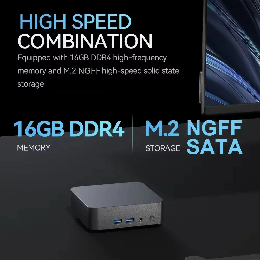 Gaming Mini PC - Intel N5095A Processor | Windows 11 | 16GB RAM, Up to 2TB SSD | WiFi 6 Desktop Computer