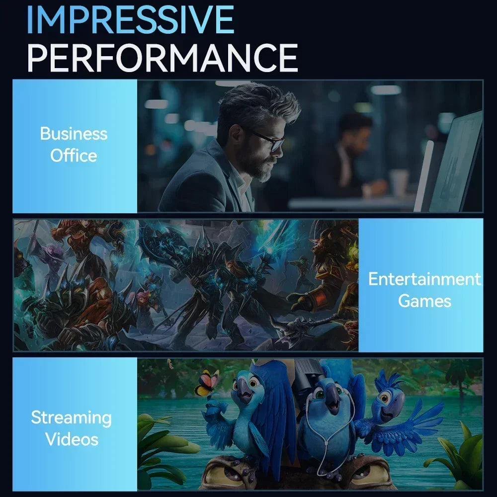 Gaming Mini PC - Intel N5095A Processor | Windows 11 | 16GB RAM, Up to 2TB SSD | WiFi 6 Desktop Computer