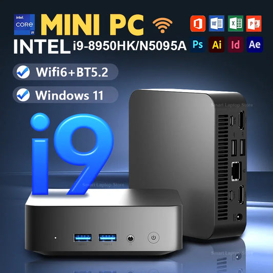 Gaming Mini PC - Intel N5095A Processor | Windows 11 | 16GB RAM, Up to 2TB SSD | WiFi 6 Desktop Computer