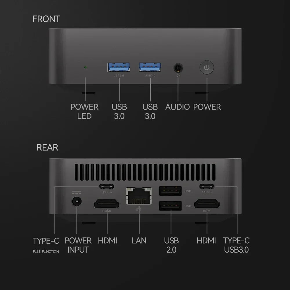 Gaming Mini PC - Intel N5095A Processor | Windows 11 | 16GB RAM, Up to 2TB SSD | WiFi 6 Desktop Computer