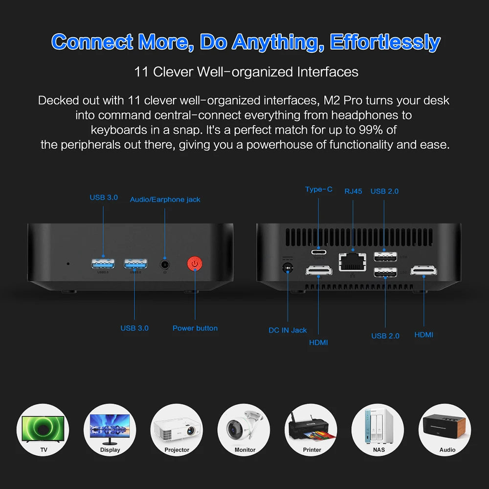 MLLSE M2 Pro Budget Mini PC - Intel J3710 Processor | 8GB RAM, 256GB SSD | Perfect Starter Desktop Computer